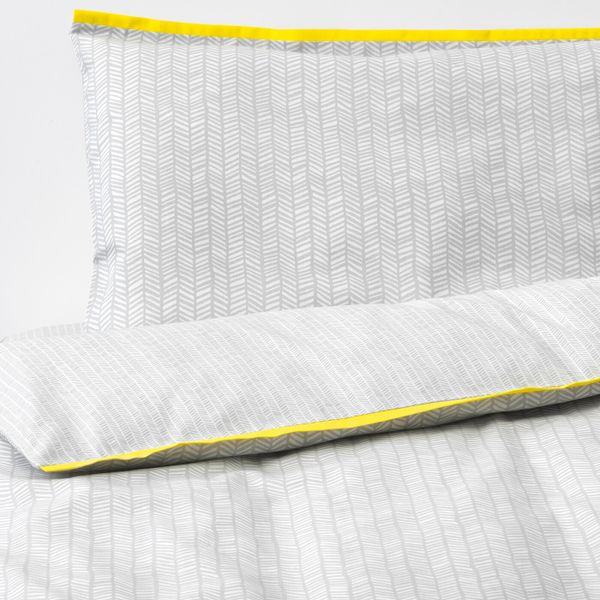 Комплект постельного белья, 3 предм, серый 60x120 см IKEA КЛЭММИГ 703.731.95 - схема-чертеж с размерами