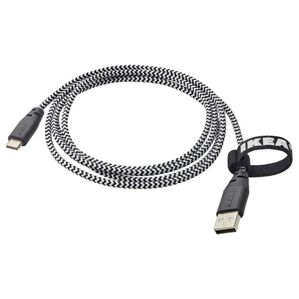 Кабель USB тип C-USB 1.5 м IKEA LILLHULT ЛИЛЛЬХУЛЬТ 504.135.88 - фото 1