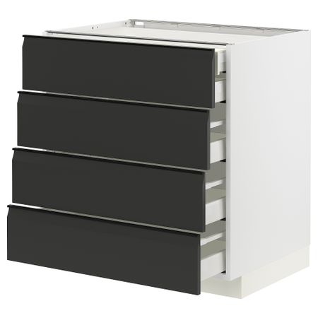 Напольный шкаф 4фасада,2нзк, 3 средних ящик IKEA METOD МЕТОД, MAXIMERA МАКСИМЕРА 294.937.56