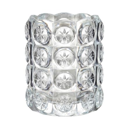 Подсвечник для греющей свечи ФЛЕСТ, прозрачное стекло (8 см)