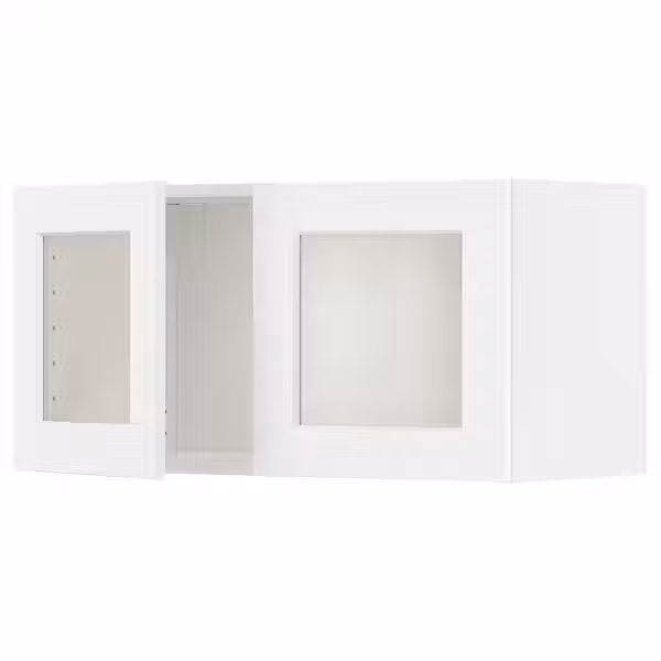 METOD Навесной шкаф/2стеклянные дверцы - фото 1