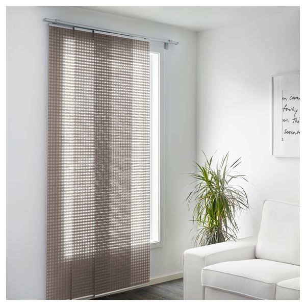 Узкая гардина ИНГА-МАЙ, серый (60x300 см) - схема-чертеж с размерами