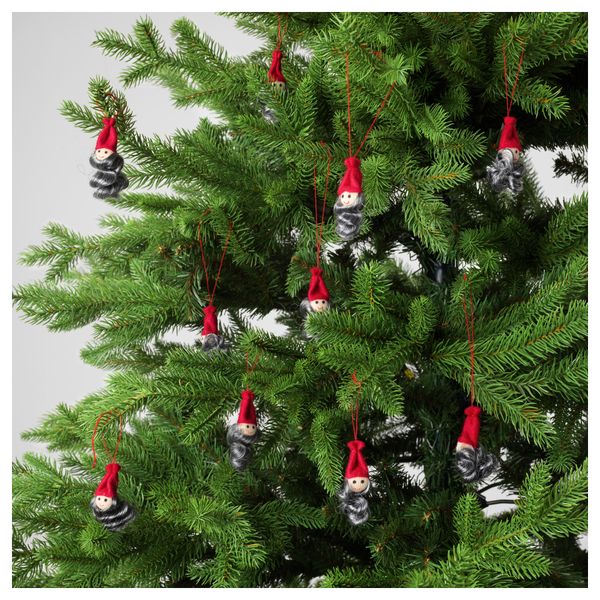 Украшение подвесное ВИНТЕР 2018, Санта Клаус, красный (5.5 см) - схема-чертеж с размерами