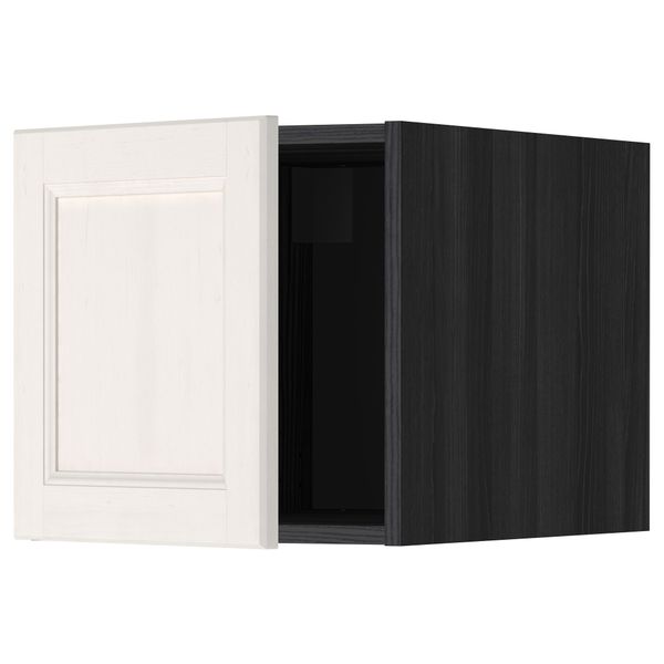 Верхний шкаф МЕТОД, черный, Лаксарби белый (40x40 см) - схема-чертеж с размерами