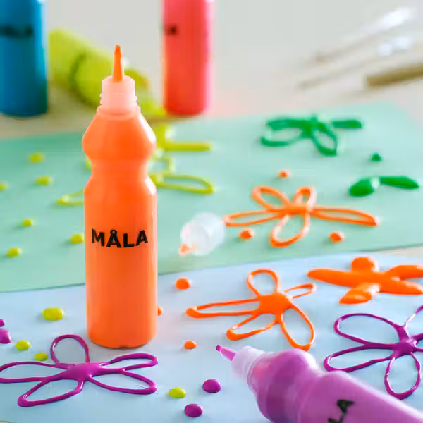 MÅLA Флуоресцентная/блестящая краска - разные цвета - схема-чертеж с размерами