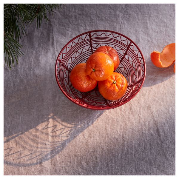 Корзина, 20 см, ручная работа красный IKEA VINTERFINT 105.271.86 - фото 3