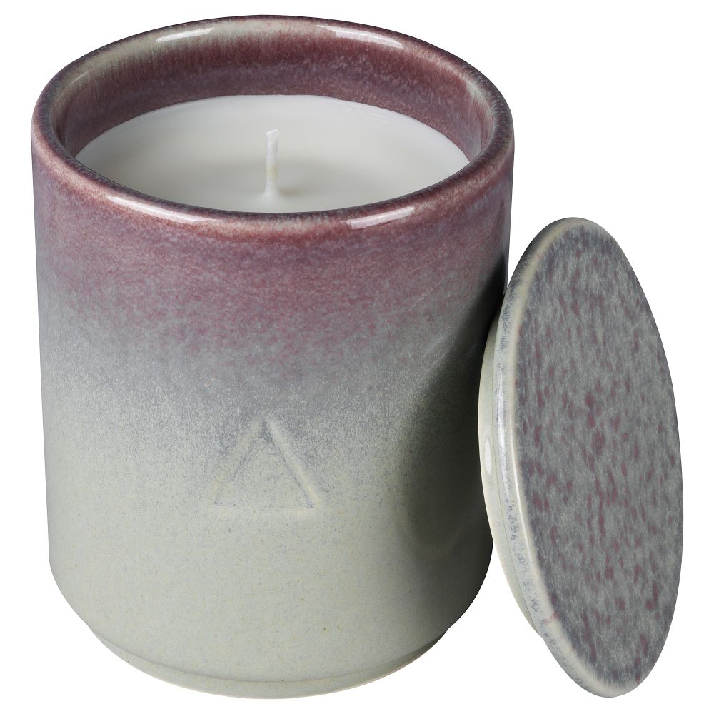 Ароматическая свеча в банке, Сирень и смола/светло-зеленый фиолетовый 10 см IKEA ОСИНЛИГ 804.610.64 - фото 1