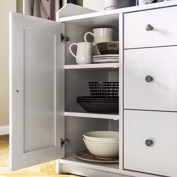 HAUGA Сервант - белый 140x84 см - фото 8