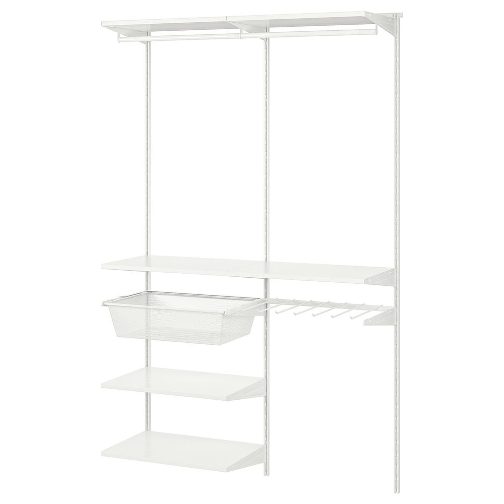 Гардероб, комбинация, белый 125x40x201 см IKEA BOAXEL БОАКСЕЛЬ 493.323.81 - фото 1