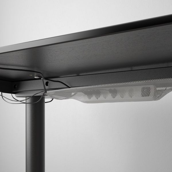 Стол/трансф, ясеневый шпон, черная морилка/черный 160x80 см IKEA BEKANT БЕКАНТ 292.818.15 - фото 6