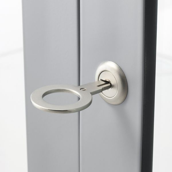 Шкаф-витрина, серый 81x113 см IKEA ФАБРИКОР 303.631.79 - схема-чертеж с размерами