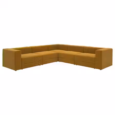 JÄTTEBO Модульный угловой диван, 6-местный - самласа желто-коричневый