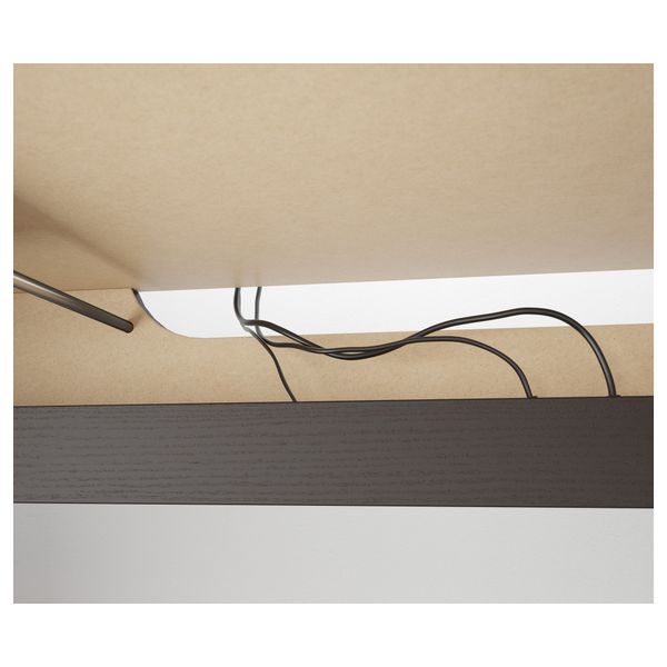 Письменный стол с выдвижной панелью, 151x65 см, черно-коричневый IKEA MALM МАЛЬМ 602.141.83 - фото 4