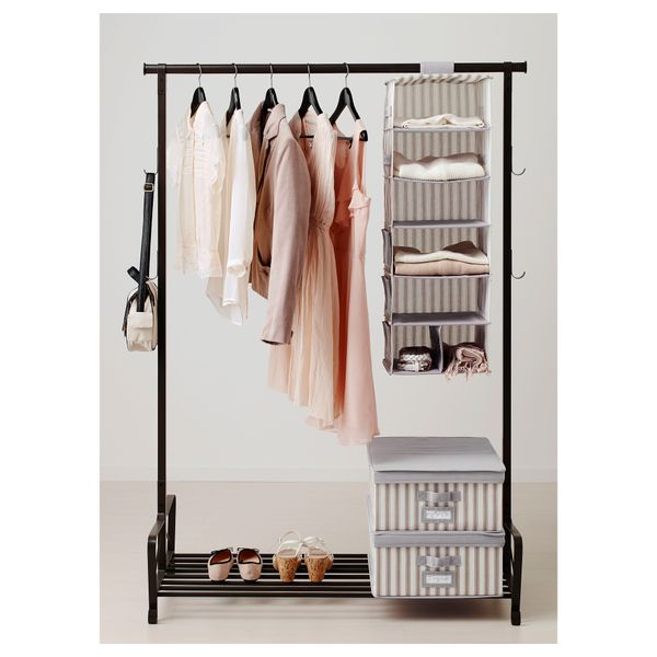 Подвесной модуль, 7 отделений СВИРА, серый, белый полоска (30x30x95 см) - фото 4