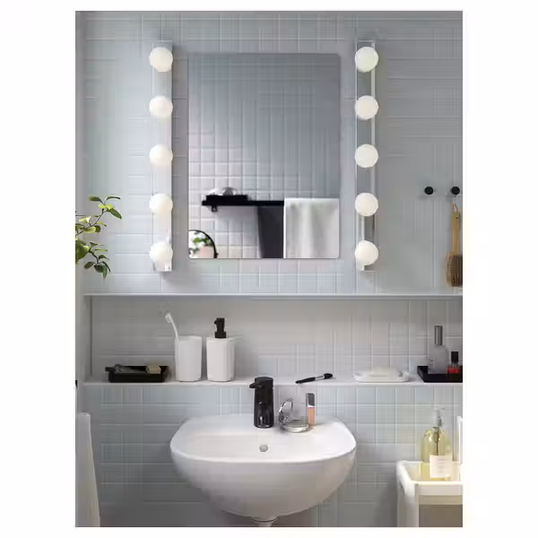 LEDSJÖ Бра, светодиодный - нержавеющ сталь - фото 3