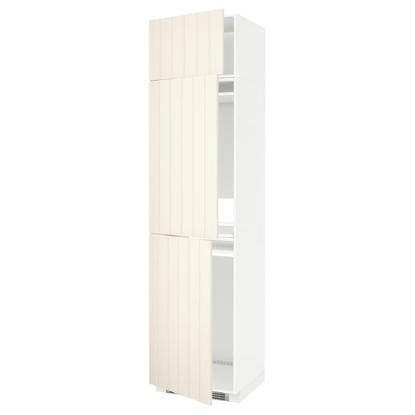 Высокий шкаф для холодильника или морозильника, с 3 дверями IKEA METOD МЕТОД 092.265.37 - схема-чертеж с размерами
