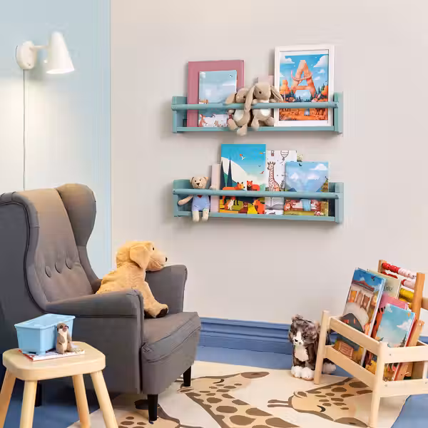 FLISAT Настенный модуль для хранения - серо-бирюзовый 70x9x16 см - фото 3