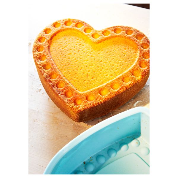 Форма для выпечки СОККЕРТАКА, в форме сердца голубой (1.5 л) - фото 4
