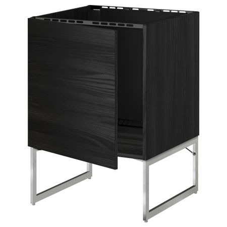 Напольный шкаф для раковины МЕТОД, черный, Тингсрид черный (60x60x60 см)