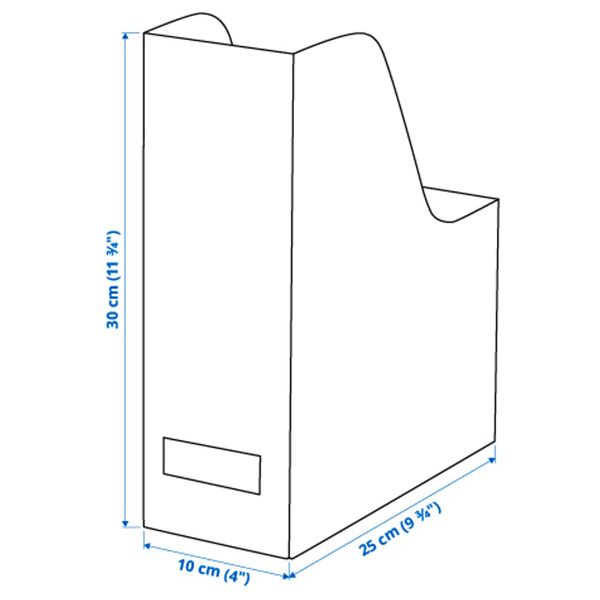 Подставка для журналов, с рисунком/розовый IKEA TJENA ТЬЕНА 705.117.43 - схема-чертеж с размерами