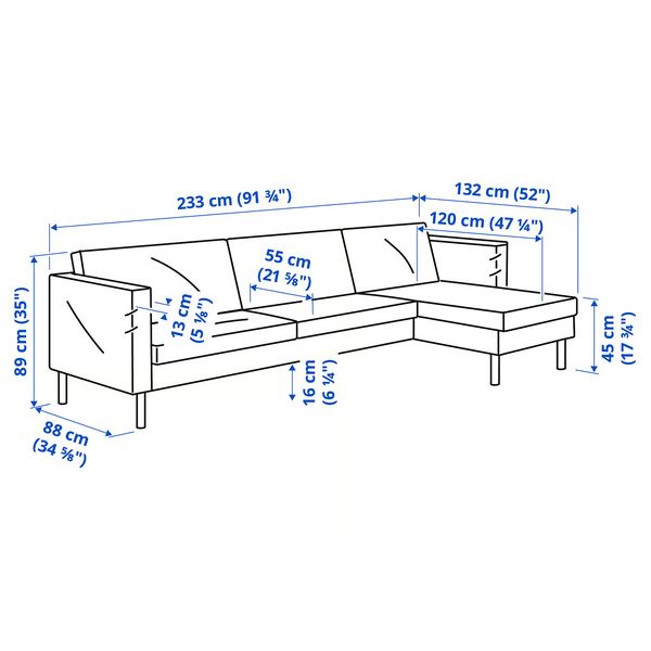 IKEA, дополнительный ракурс - схема-чертеж с размерами