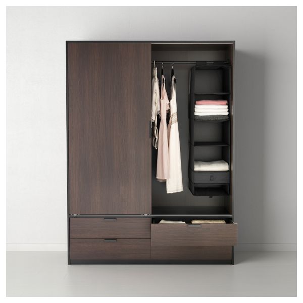 Модуль для хранения с 6 отделениями, черный 35x45x125 см IKEA SKUBB СКУББ 603.889.27 - фото 2