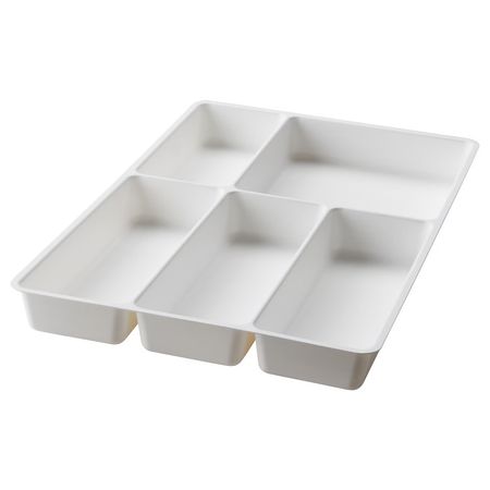 STÖDJA Лоток для столовых приборов - белый 31x50 см