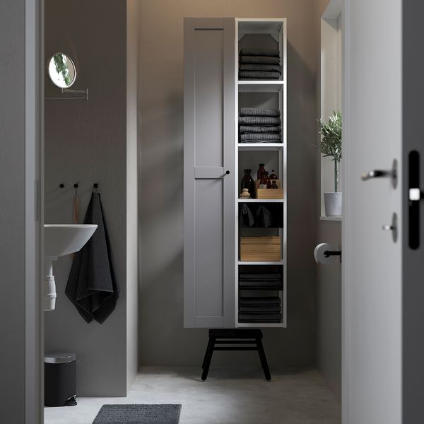 Комбинация для хранения, белый, серый каркас, 60x32x180 см IKEA BEGIVENHET БЕГИВЕНХЕТ 393.875.95 - фото 4