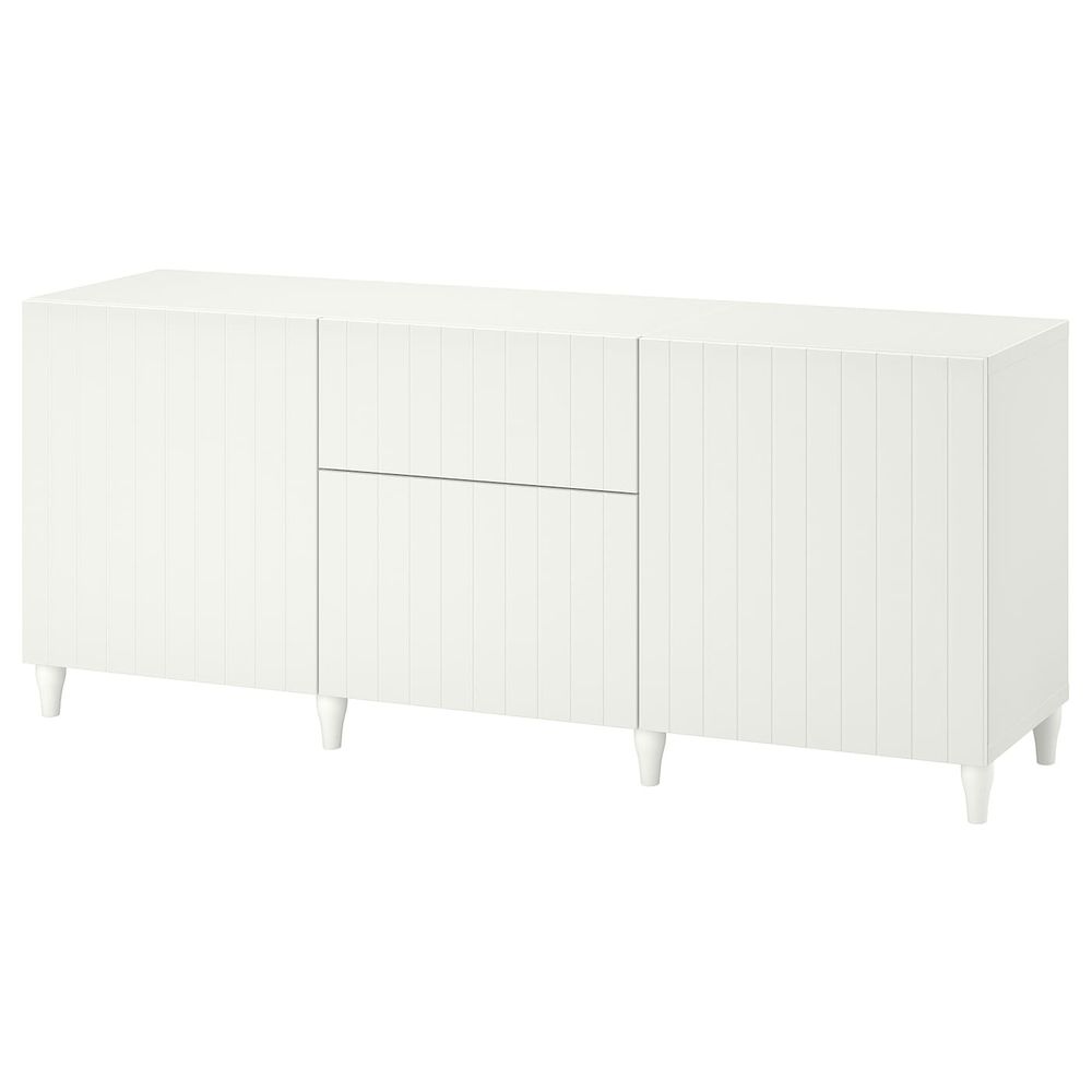 Комбинация для хранения с ящиками, белый/СУТТЕРВ/КАББАРП белый 180x42x74 см IKEA BESTÅ БЕСТО 293.849.22 - фото 1