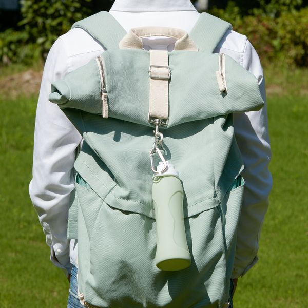 Бутылка для воды, складная, зеленый 23 см IKEA FJÄRMA ФЭРМА 004.256.78 - схема-чертеж с размерами