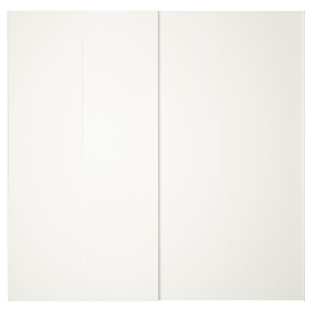 Пара раздвижных дверей ХАСВИК, белый - схема-чертеж с размерами