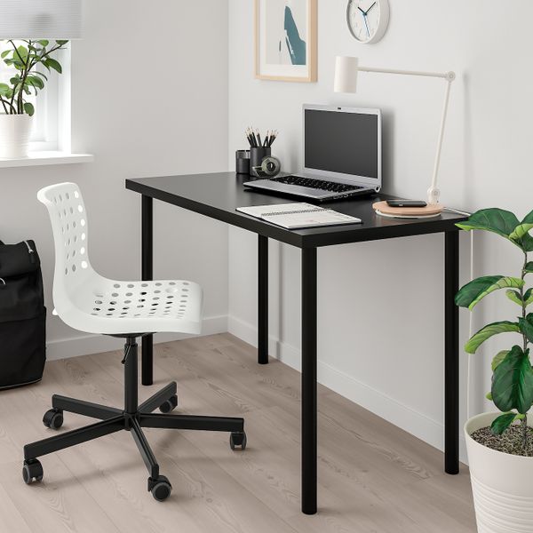 Рабочий стул, белый, черный IKEA СКОЛБЕРГ / СПОРРЕН 392.756.68 - схема-чертеж с размерами