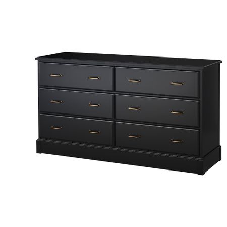 Комод с 6 ящиками УНДРЕДАЛЬ, черный