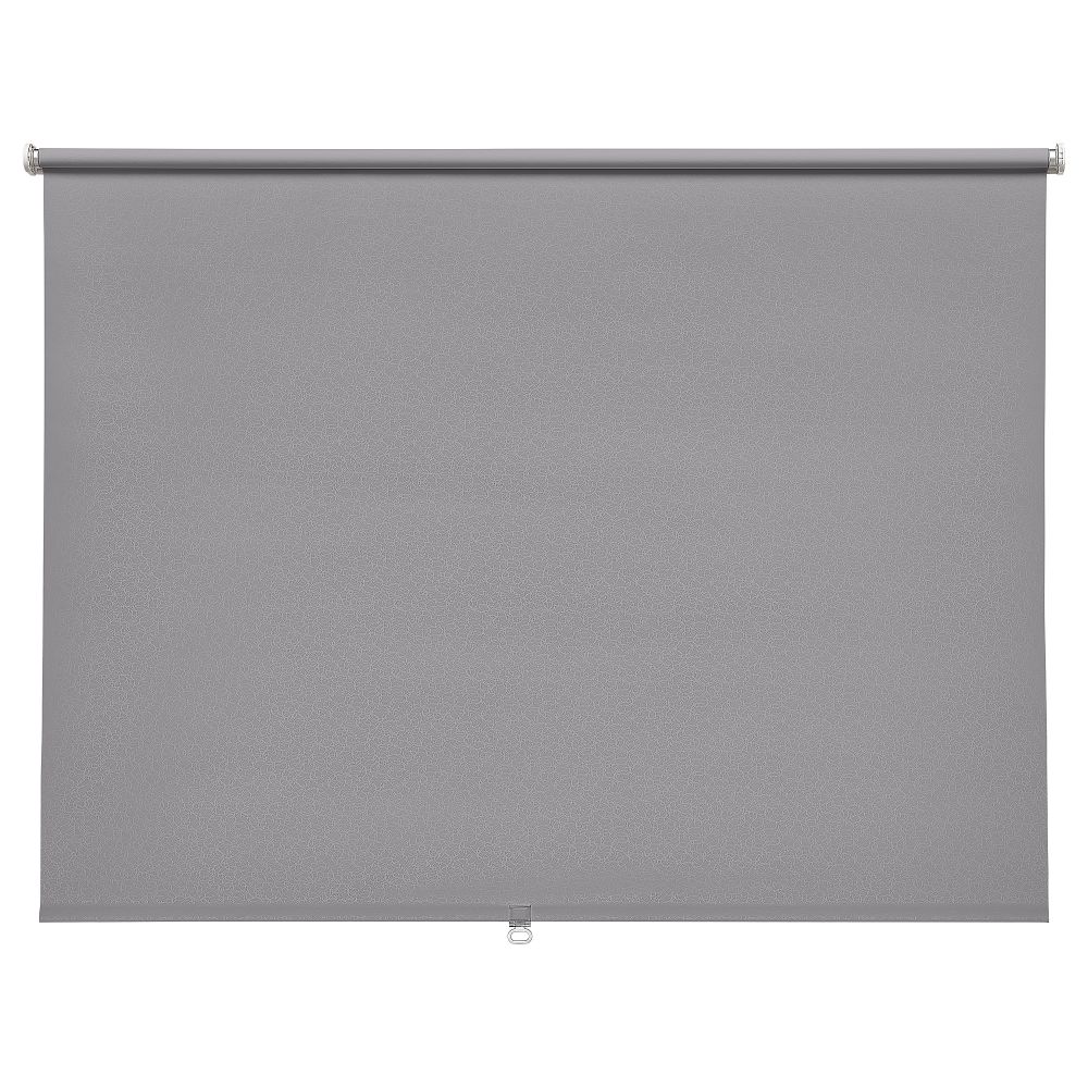 Рулонная штора, блокирующая свет, серый, 140x155 см IKEA FÖNSTERBLAD 005.384.68 - фото 1