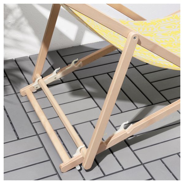 Пляжный стул МЮСИНГСО, желтый - схема-чертеж с размерами