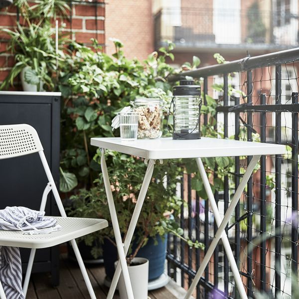 Стул для/дома/сада, складной белый, бежевый IKEA TORPARÖ ТОРПАРЁ 804.207.66 - фото 6