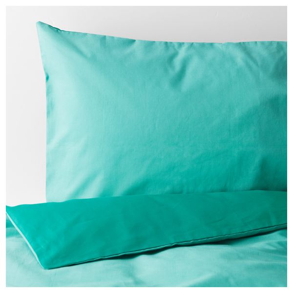 Пододеяльник и 1 наволочка СОММАР 2017, бирюзовый, темная бирюза (150x200/50x70 см) - фото 1