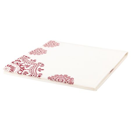 Скатерть ВИНТЕР 2015, белый, красный с рисунком (145x240 см)