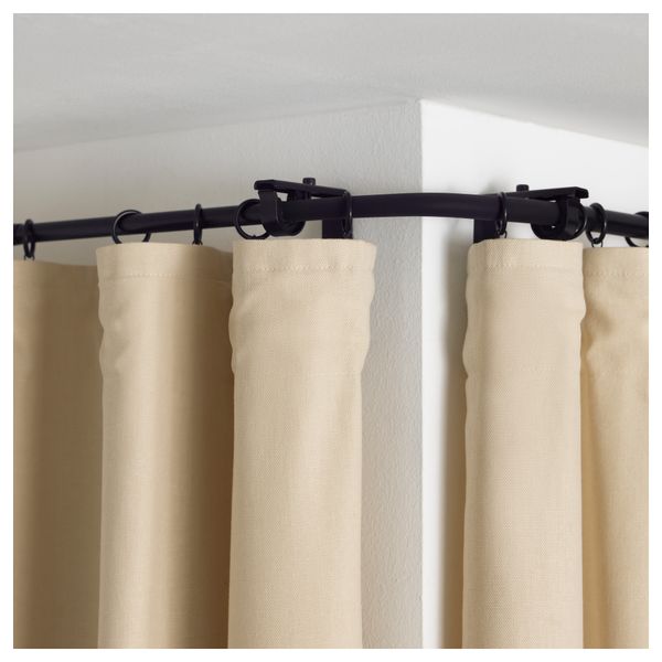 Угловое соединение гардинного карниза РЭККА, черный - фото 4