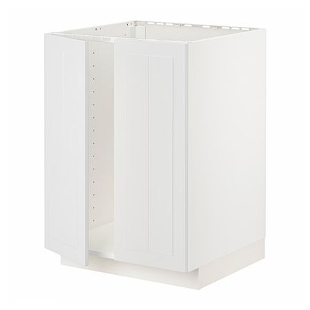 METOD Напольный шкаф для мойки+2 двери - белый/Stensund белый 60x60 см