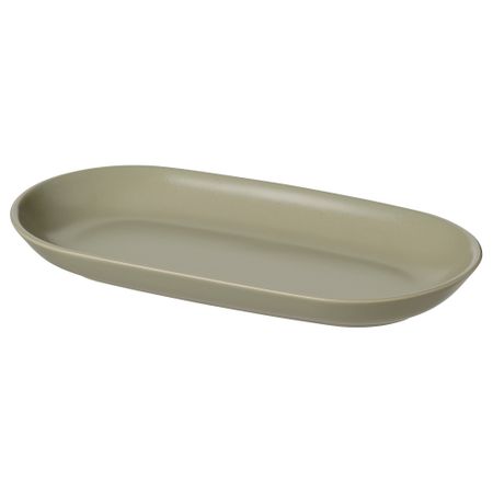 Блюдо, 27x14 см, матовая поверхность зеленый IKEA FÄRGKLAR ФЭРГКЛАР 805.409.62