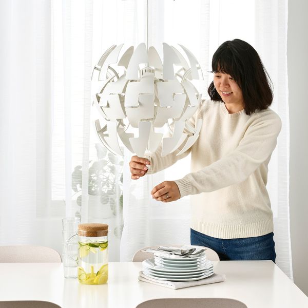 Подвесной светильник, белый 35 см IKEA IKEA PS 2014 ИКЕА ПС 2014 803.832.45 - схема-чертеж с размерами