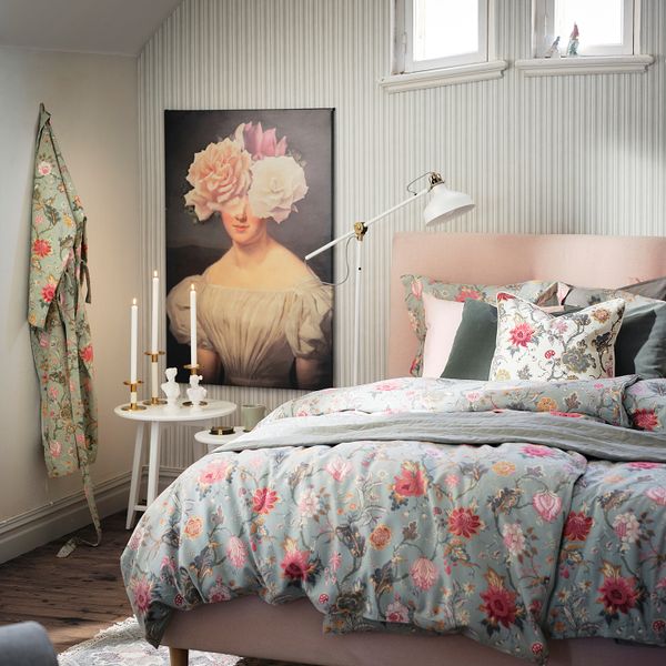 Пододеяльник и 2 наволочки, 200x200, 50x60 cm IKEA NÄSSELKLOCKA 305.185.05 - схема-чертеж с размерами