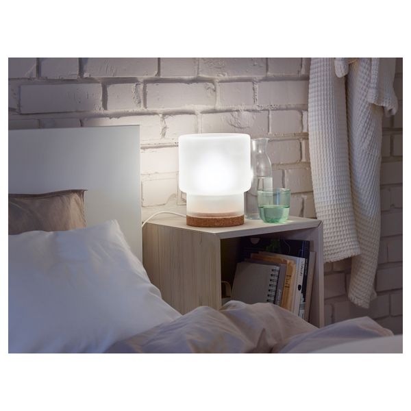 Лампа настольная СИННЕРЛИГ, матовое стекло, пробка (22 см) - схема-чертеж с размерами