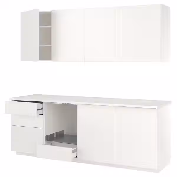 METOD Кухня - белый/Veddinge белый 246x60x227 см - фото 1