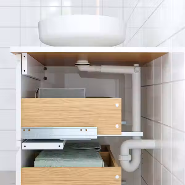 ÄNGSJÖN ЭНГШЁН / LERSJÖN Шкаф с ящиками/раковина/смеситель - схема-чертеж с размерами