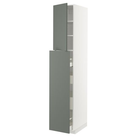 Высокий шкаф, выдвижной секцией, 4ящик, 1дверцы, 2полками IKEA METOD МЕТОД, MAXIMERA МАКСИМЕРА 494.701.84