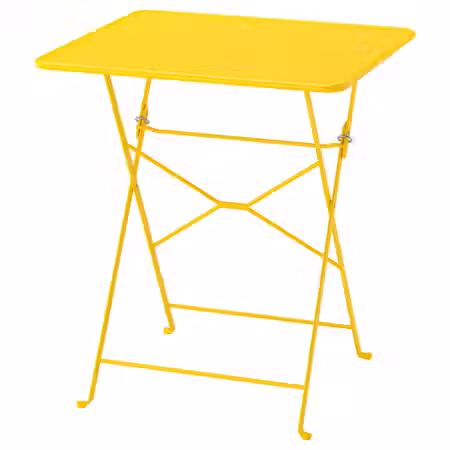 SUNDSÖ СУНДСЁ Стол - ярко-желтый для сада 65x65 см