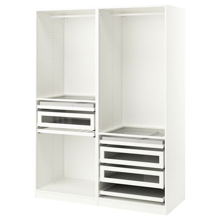 PAX Гардероб, комбинация - белый 150x58x201 см