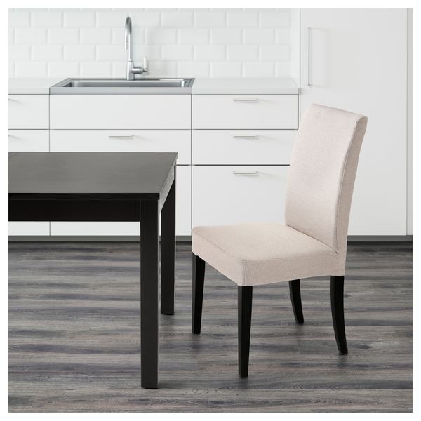 Стул ХЕНРИКСДАЛЬ, коричнево-чёрный, Линнерид неокрашенный - фото 2